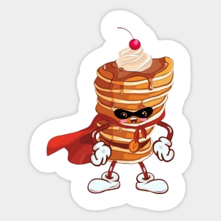 Captain, pancake,kawaii,hero, cream Sticker